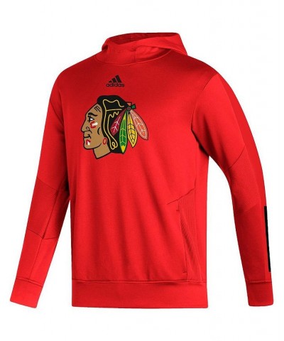 Men's Red Chicago Blackhawks Training AEROREADY Pullover Hoodie $50.00 Sweatshirt