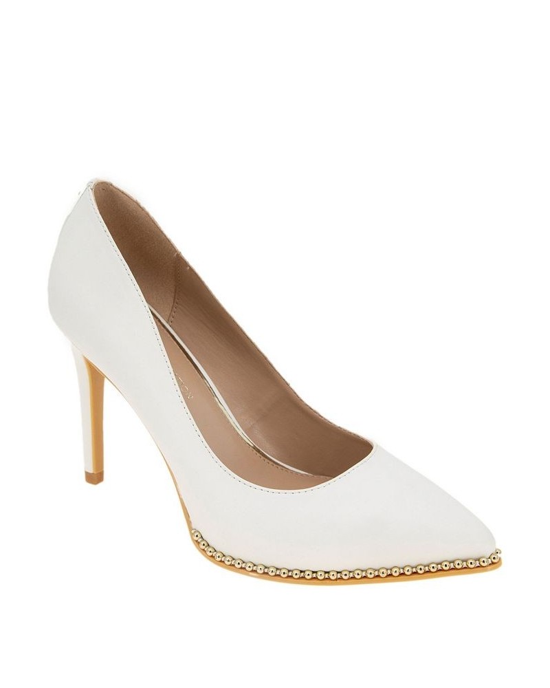 Women's Hawti Pointed Toe Pump White $47.96 Shoes