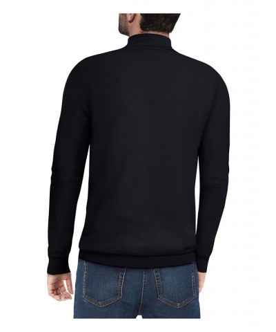 Men's Basic Mock Neck Midweight Pullover Sweater Black $35.10 Sweaters