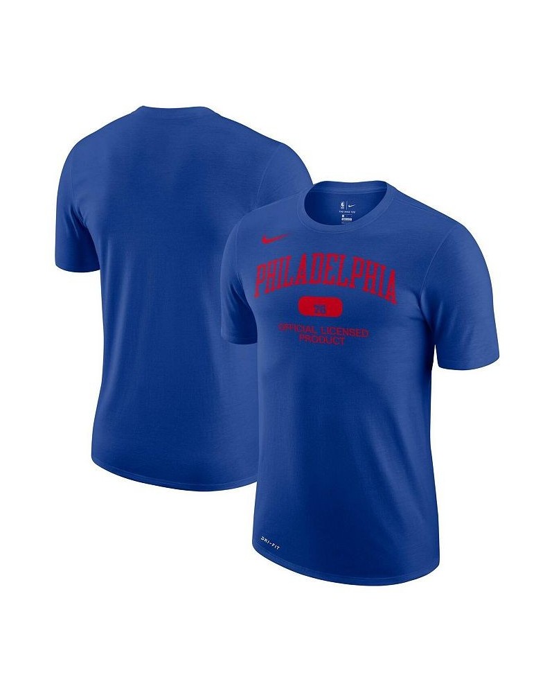 Men's Royal Philadelphia 76ers Essential Heritage Performance T-shirt $18.90 T-Shirts