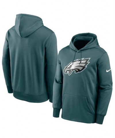 Men's Midnight Green Philadelphia Eagles Fan Gear Primary Logo Performance Pullover Hoodie $27.06 Sweatshirt