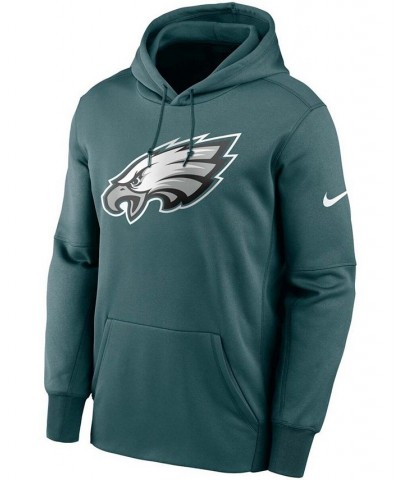 Men's Midnight Green Philadelphia Eagles Fan Gear Primary Logo Performance Pullover Hoodie $27.06 Sweatshirt