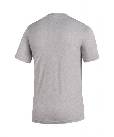 Men's Heathered Gray Austin FC Three Stripe Life Pitch AEROREADY T-shirt $25.19 T-Shirts