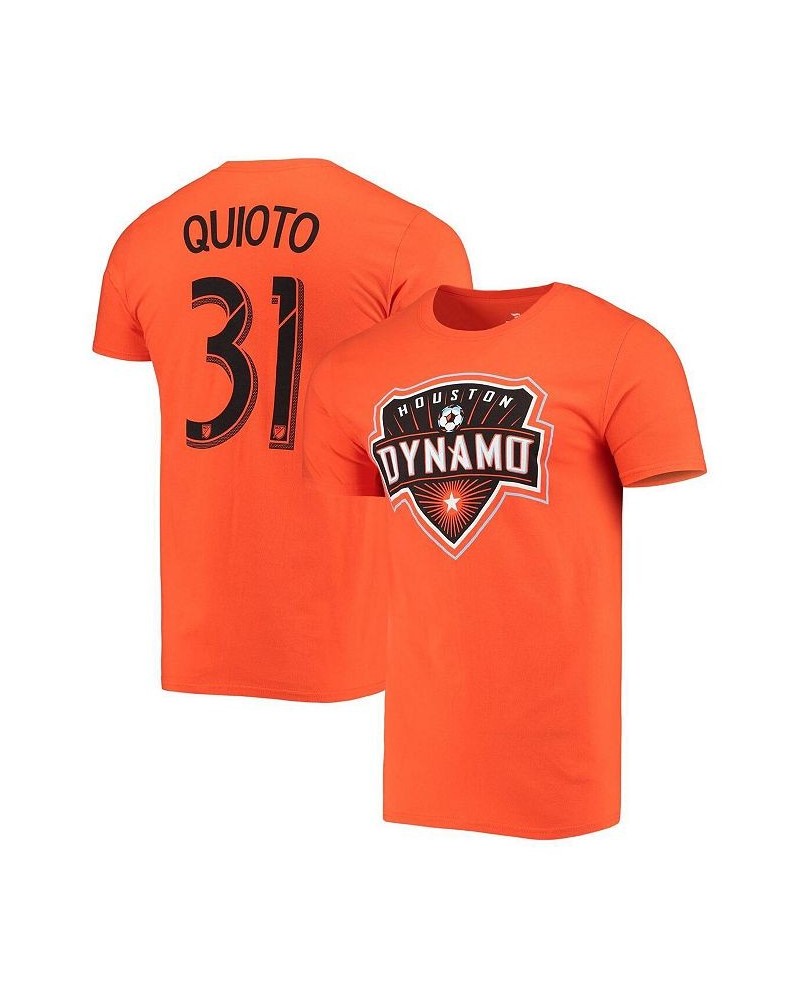 Men's Branded Romell Quioto Orange Houston Dynamo FC Authentic Stack Name and Number T-shirt $25.19 T-Shirts