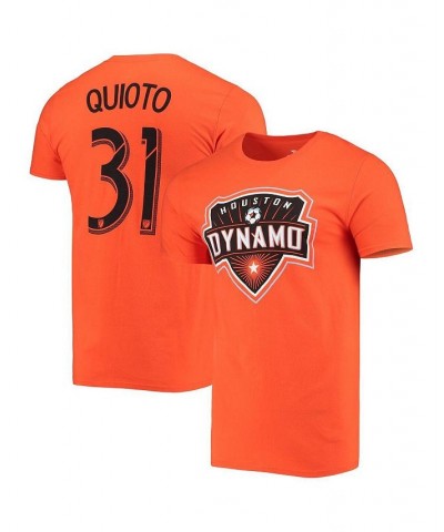 Men's Branded Romell Quioto Orange Houston Dynamo FC Authentic Stack Name and Number T-shirt $25.19 T-Shirts