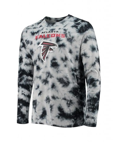 Men's Black Atlanta Falcons Tie-Dye Long Sleeve T-shirt $28.20 T-Shirts