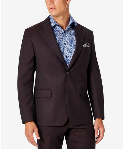 Men's Classic-Fit Wool Suit Separate Jacket Red $64.80 Suits