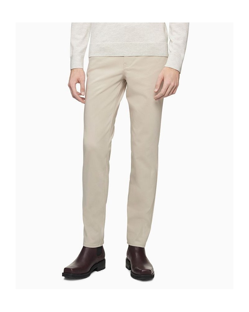 Men's CK Move 365 Slim-Fit Performance Stretch Pants Tan/Beige $54.73 Pants