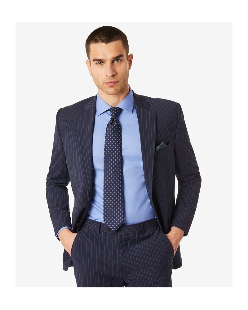 Men's Classic-Fit Wool Stretch Suit Separates Blue $91.38 Suits