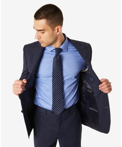 Men's Classic-Fit Wool Stretch Suit Separates Blue $91.38 Suits