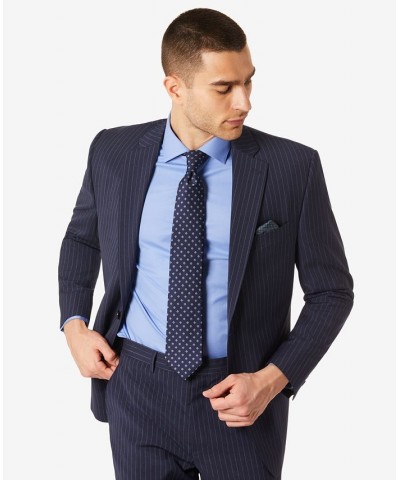 Men's Classic-Fit Wool Stretch Suit Separates Blue $91.38 Suits