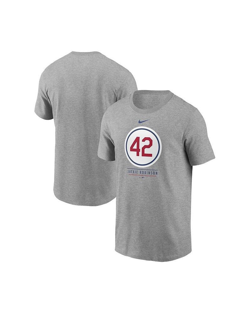 Men's Jackie Robinson Heathered Gray Los Angeles Dodgers Player Plaque T-shirt $23.84 T-Shirts