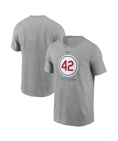 Men's Jackie Robinson Heathered Gray Los Angeles Dodgers Player Plaque T-shirt $23.84 T-Shirts