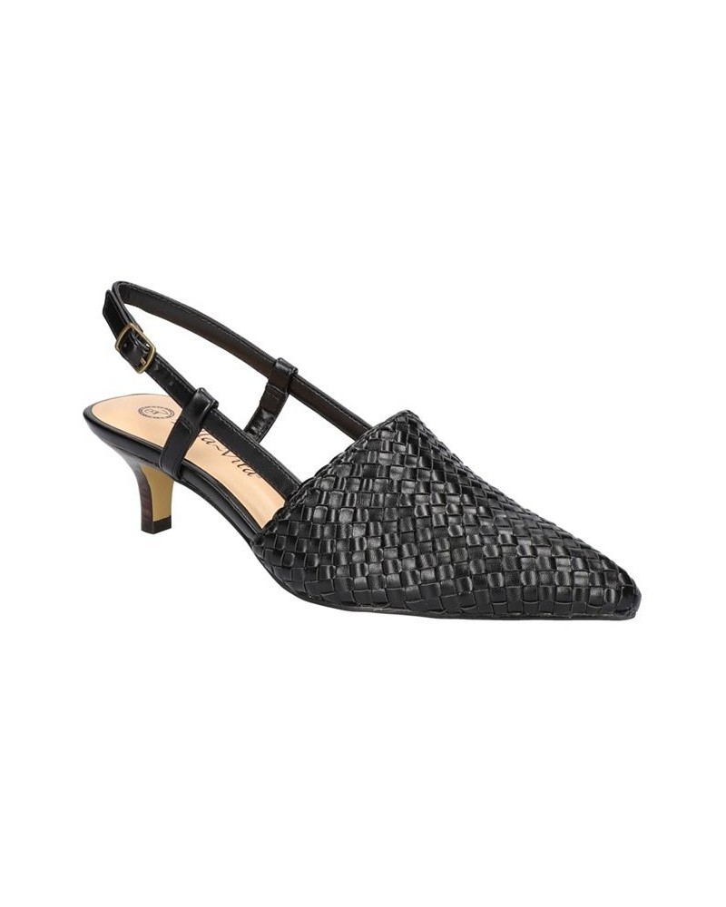 Women's Kaisley Kitten Heel Pumps Black $49.50 Shoes