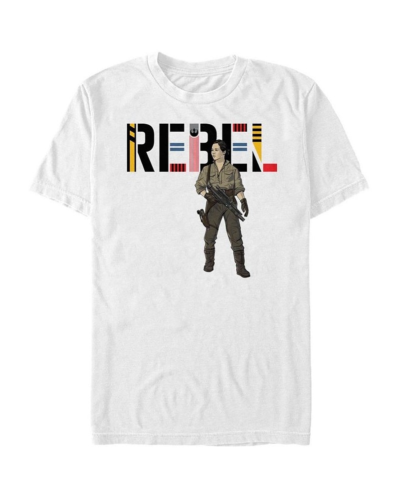 Men's Star Wars The Rise of Skywalker Rebel Rose Short Sleeve T-shirt White $19.94 T-Shirts