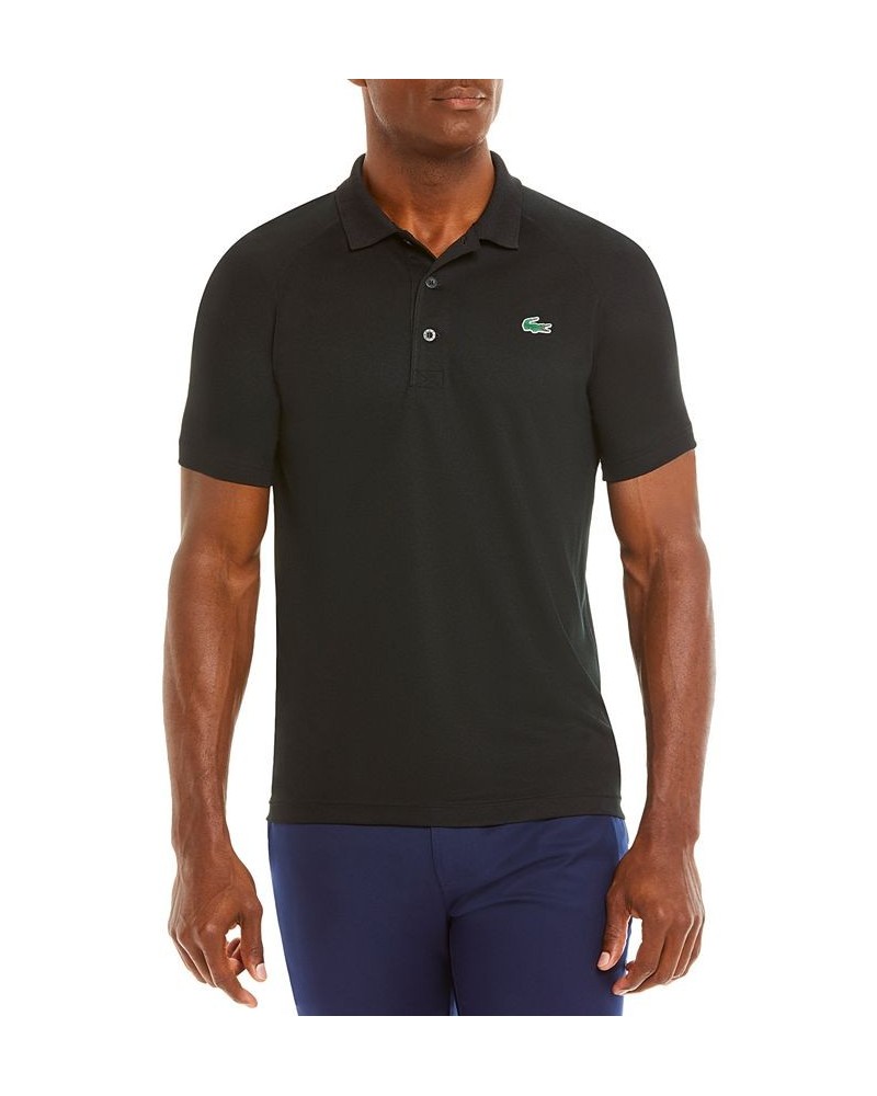 Men's SPORT Breathable Run-Resistant Interlock Polo Shirt Black $39.96 Polo Shirts