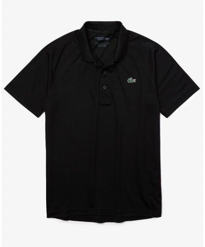 Men's SPORT Breathable Run-Resistant Interlock Polo Shirt Black $39.96 Polo Shirts