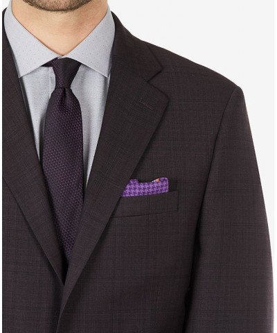 Men's Skinny Eggplant Wool Suit Separates Purple $60.80 Suits