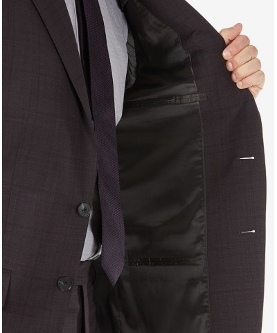 Men's Skinny Eggplant Wool Suit Separates Purple $60.80 Suits