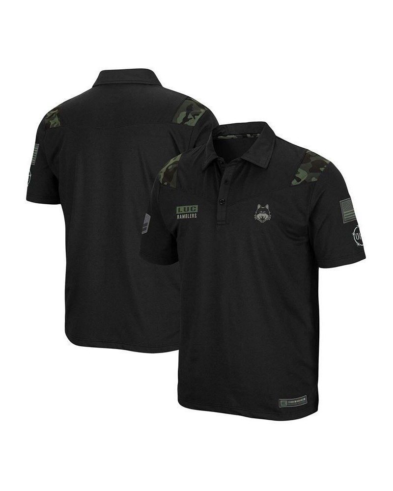 Men's Black Loyola Chicago Ramblers OHT Military Inspired Appreciation Sierra Polo $23.96 Polo Shirts