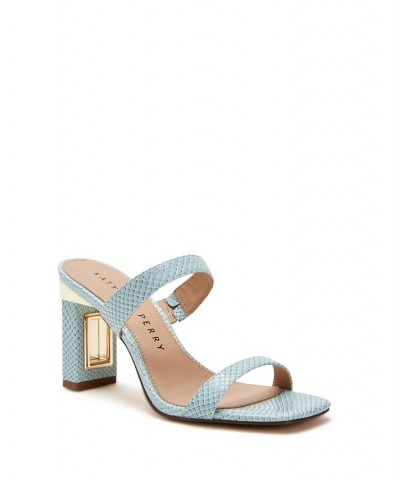 Women's The Hollow Slip-on Heel Sandal Blue $52.36 Shoes