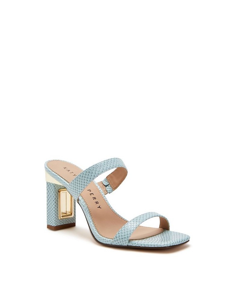 Women's The Hollow Slip-on Heel Sandal Blue $52.36 Shoes