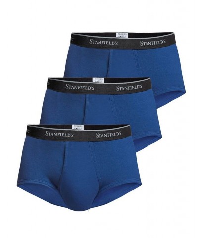 Premium Cotton Men's 3 Pack Brief Underwear Blue $28.62 Underwear