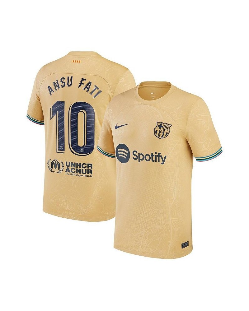 Men's Ansu Fati Yellow Barcelona 2022/23 Away Breathe Stadium Replica Player Jersey $51.80 Jersey