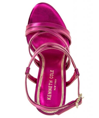 Women's Allen Strappy Platform Sandals Pink $67.05 Shoes