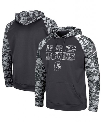 Men's Charcoal USC Trojans OHT Military-Inspired Appreciation Digital Camo Pullover Hoodie $31.50 Sweatshirt