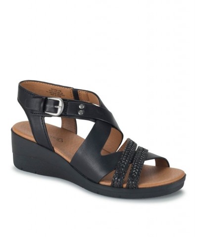 Women's Kalena Wedge Sandal Black $45.05 Shoes