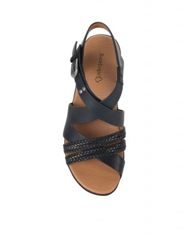 Women's Kalena Wedge Sandal Black $45.05 Shoes