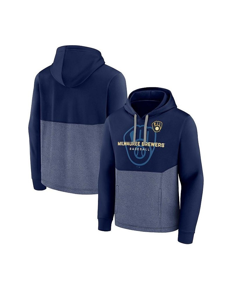 Men's Branded Navy Milwaukee Brewers Call the Shots Pullover Hoodie $36.00 Sweatshirt