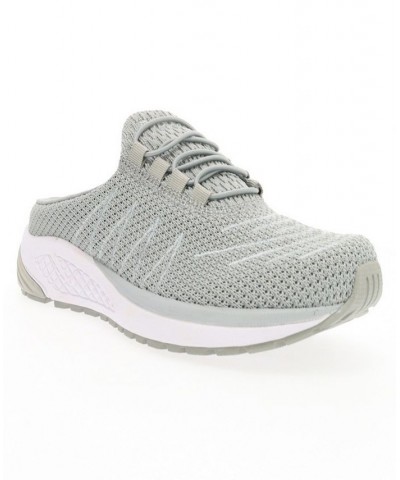 Women's Tour Knit Slide Slip On Sneakers Gray $41.98 Shoes