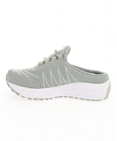 Women's Tour Knit Slide Slip On Sneakers Gray $41.98 Shoes