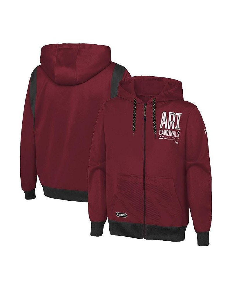 Men's Cardinal Arizona Cardinals Combine Authentic Drop Back Full-Zip Hoodie $25.30 Sweatshirt