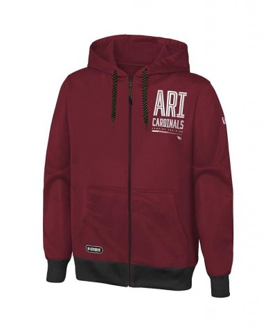 Men's Cardinal Arizona Cardinals Combine Authentic Drop Back Full-Zip Hoodie $25.30 Sweatshirt