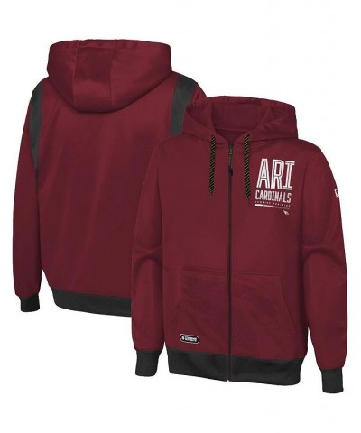 Men's Cardinal Arizona Cardinals Combine Authentic Drop Back Full-Zip Hoodie $25.30 Sweatshirt