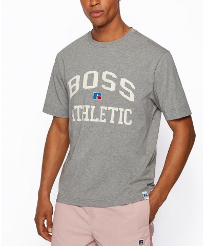 BOSS x Russell Athletic Unisex Relaxed-Fit T-shirt Gray $44.00 T-Shirts