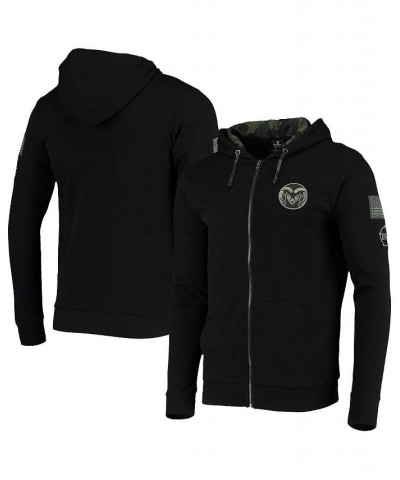 Men's Black Colorado State Rams OHT Military-Inspired Appreciation Waffle Full-Zip Hoodie $23.10 Sweatshirt