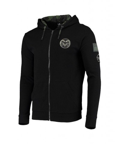 Men's Black Colorado State Rams OHT Military-Inspired Appreciation Waffle Full-Zip Hoodie $23.10 Sweatshirt