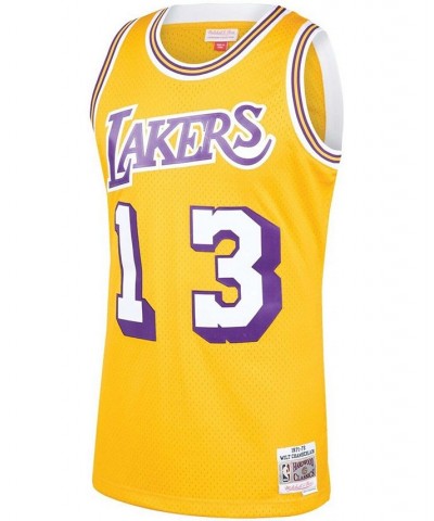 Men's Wilt Chamberlain Gold Los Angeles Lakers 1971-72 Hardwood Classics Swingman Player Jersey $54.39 Jersey