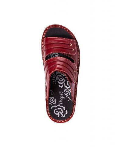 Women's June Walking Sandal Red $48.48 Shoes