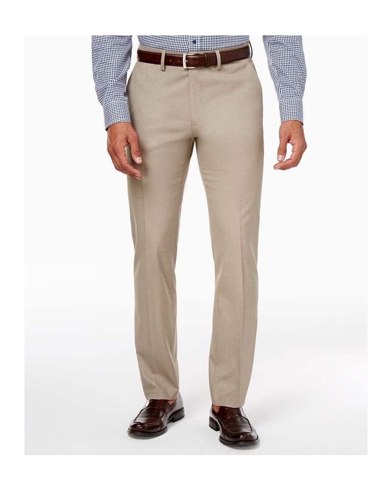 Men's Slim-Fit Stretch Dress Pants Oatmeal $25.43 Pants