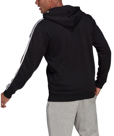 Men's Essentials Full-Zip Hoodie Black/White $28.86 Sweatshirt