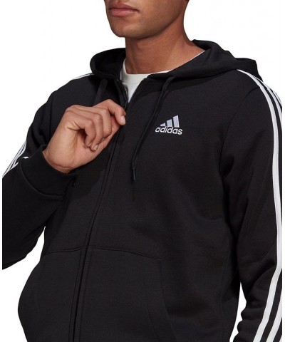 Men's Essentials Full-Zip Hoodie Black/White $28.86 Sweatshirt