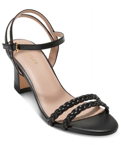 Women's Alyse Braided Ankle-Strap Dress Sandals Black $74.80 Shoes