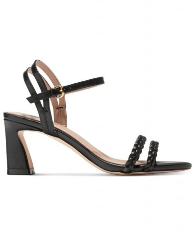 Women's Alyse Braided Ankle-Strap Dress Sandals Black $74.80 Shoes