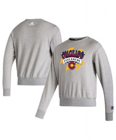 Men's Gray Colorado Avalanche Reverse Retro 2.0 Vintage-Like Pullover Sweatshirt $33.81 Sweatshirt