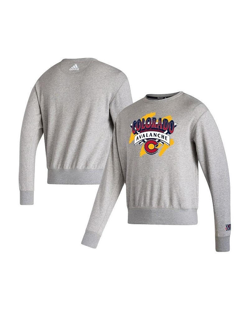 Men's Gray Colorado Avalanche Reverse Retro 2.0 Vintage-Like Pullover Sweatshirt $33.81 Sweatshirt